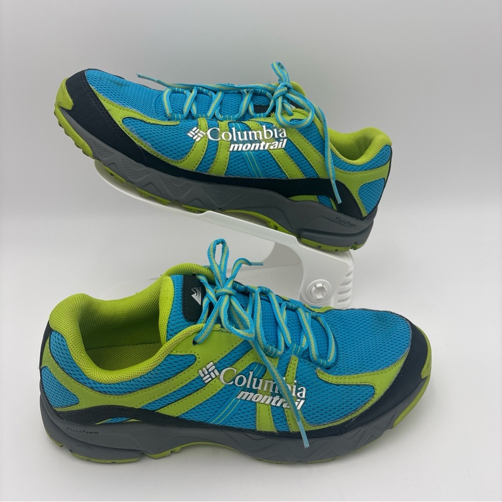 Columbia Athletic Shoes - Blue and Lime